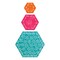 AccuQuilt GO! Hexagon Die Cut - 1", 1 1/2", 2 1/2" Sides (3/4", 1 1/4", 2 1/4" Finished) - Perfect for Quilting Projects & Appliqué - Quick & Accurate Fabric Cutting Tool